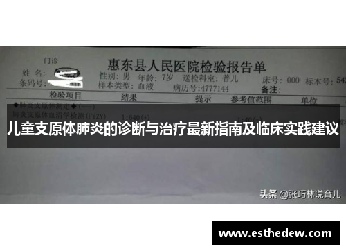 儿童支原体肺炎的诊断与治疗最新指南及临床实践建议